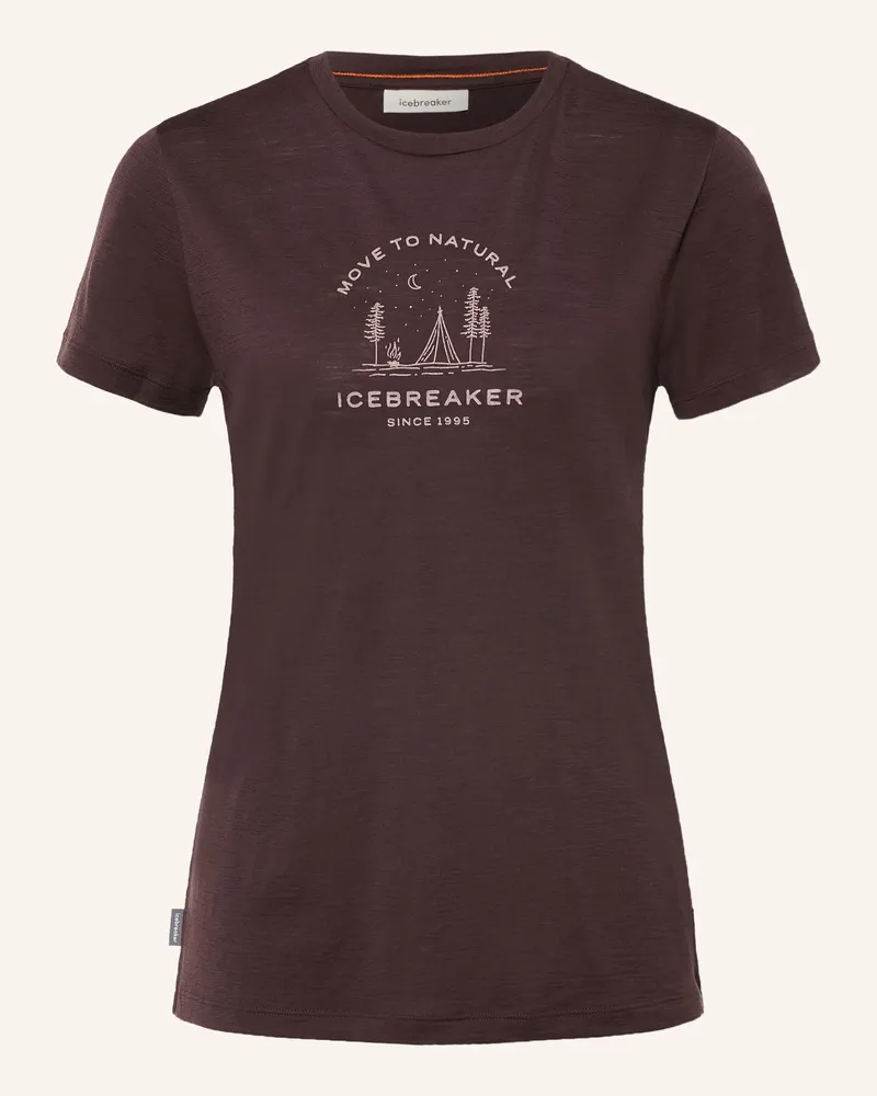 Icebreaker T-Shirt 150 Tech Lite Aus Merinowolle braun Dunkelbraun