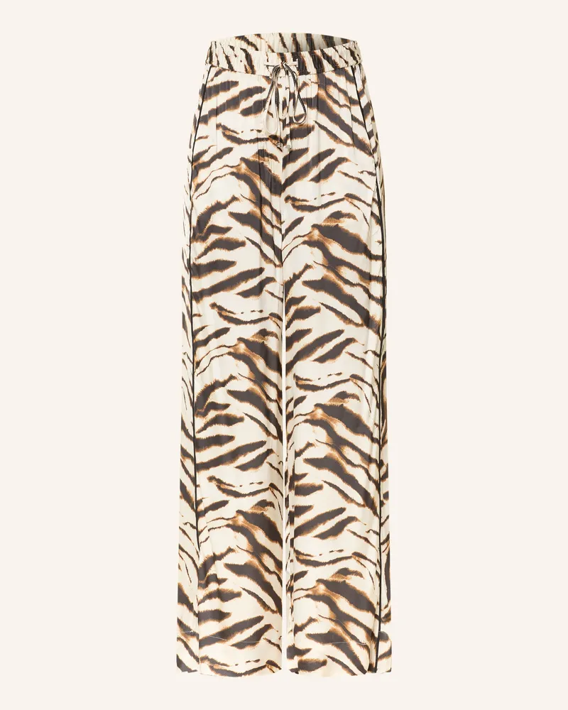 Ganni Marlenehose Aus Satin beige Hellbraun