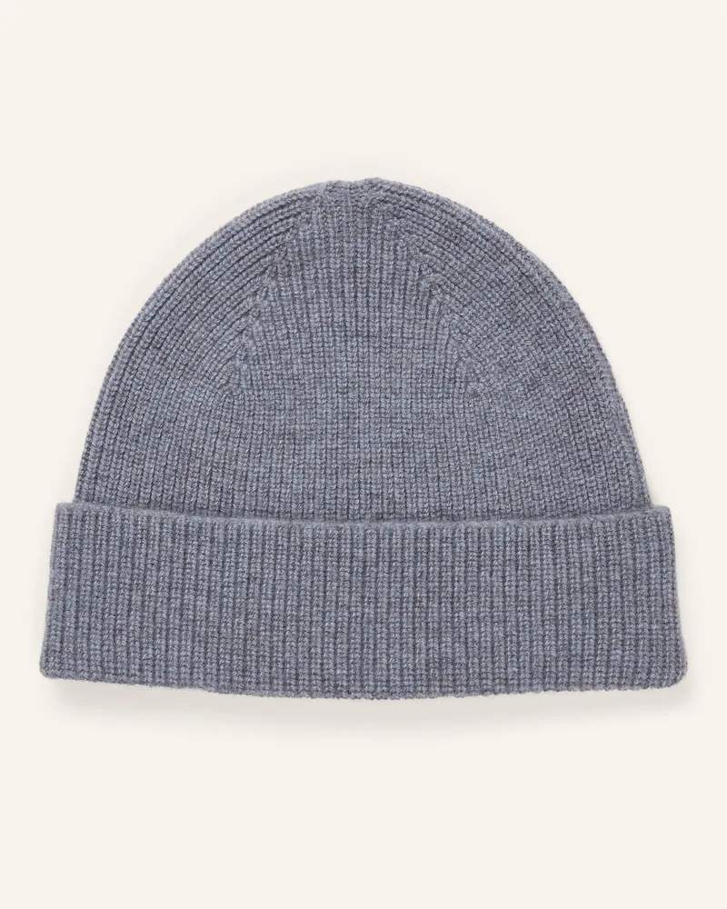 Ermenegildo Zegna Cashmere-Mütze blau Hellgrau