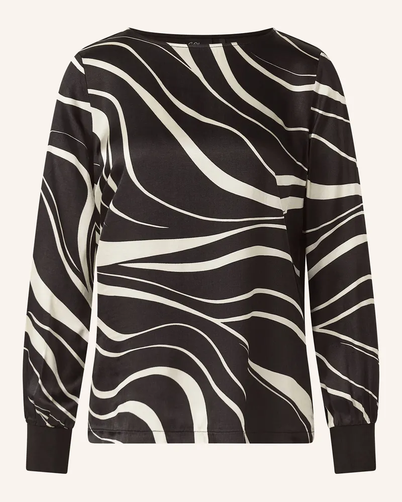 S.Oliver Blusenshirt Aus Satin schwarz Schwarz