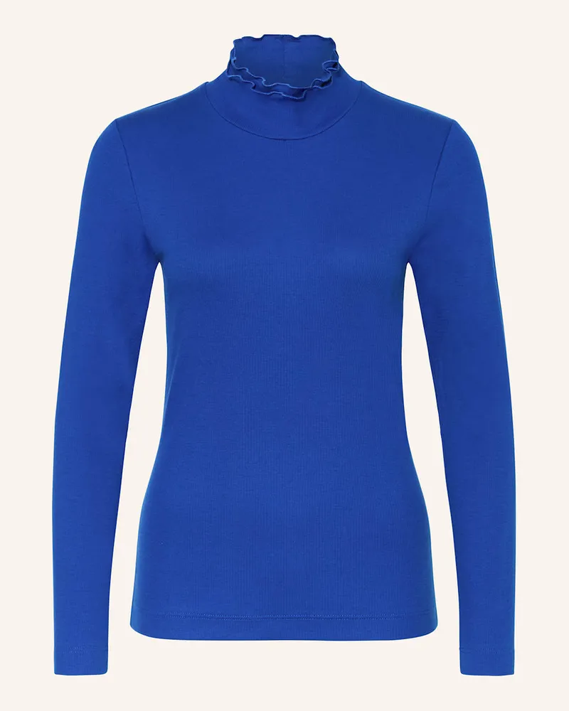 ZAíDA Longsleeve mit Rüschen Blau