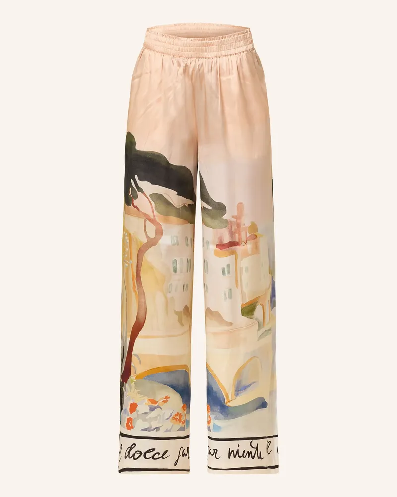 lilienfels Marlenehose aus Seide Roségold