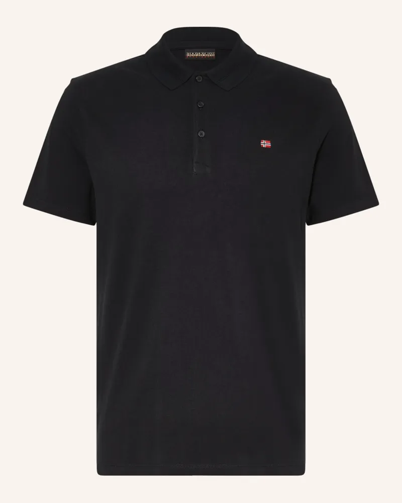 Napapijri Piqué-Poloshirt Ealis schwarz Schwarz