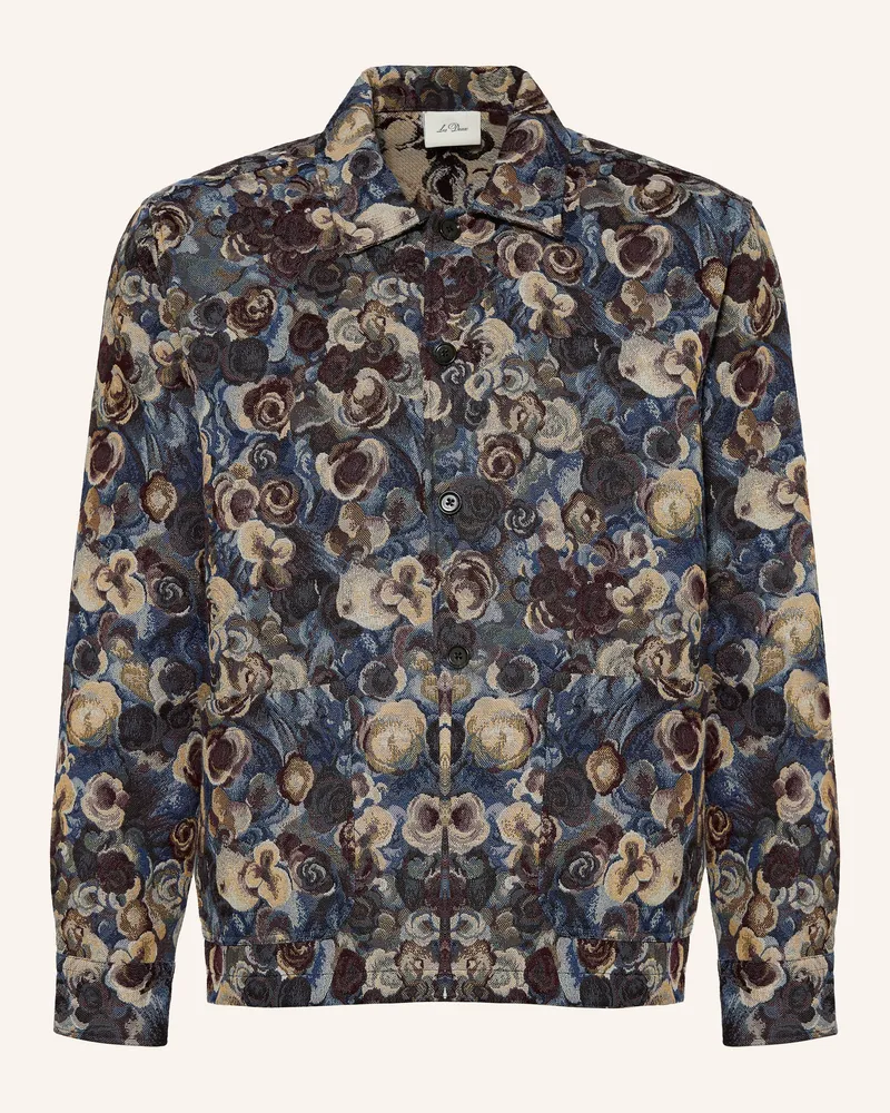 LES DEUX Jacquard-Overshirt blau Blau