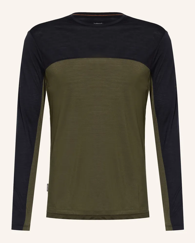 Icebreaker Longsleeve 125 Cool-Lite™ Sphere Mit Merinowolle gruen Khaki