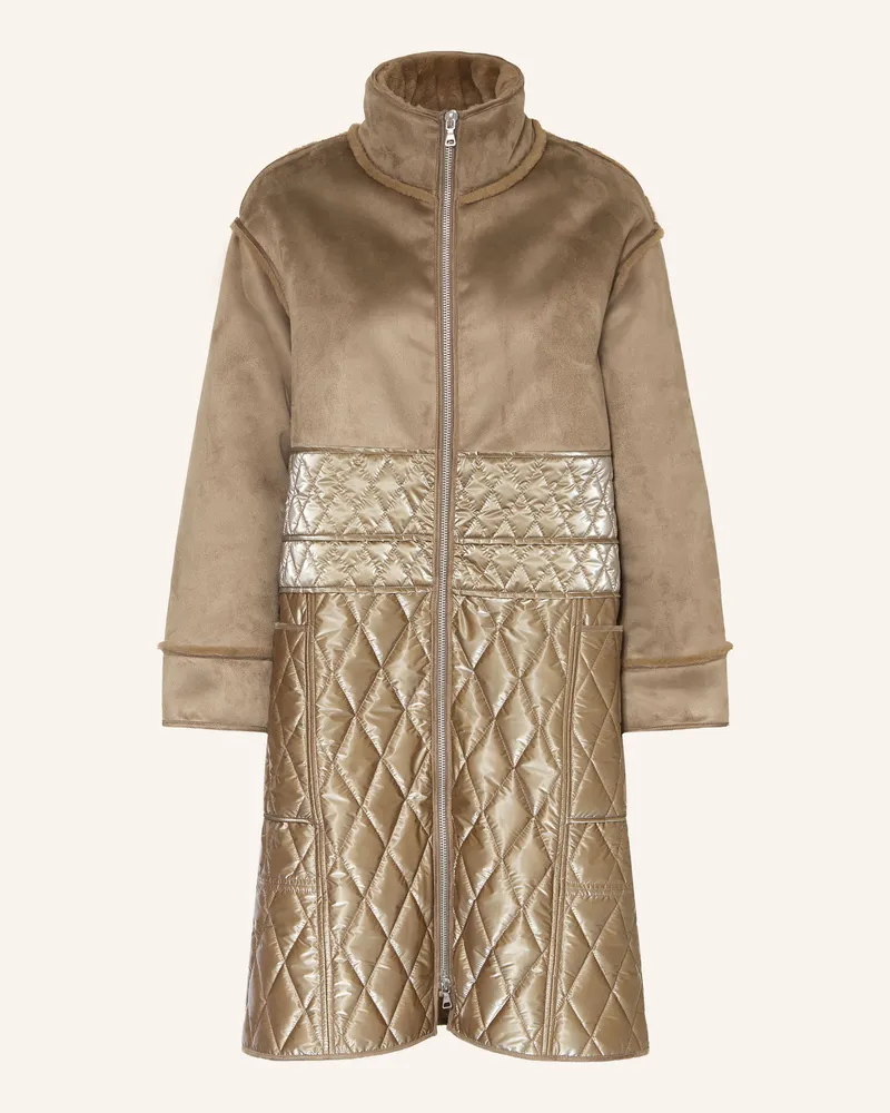 MARC AUREL Mantel Im Materialmix braun Taupe
