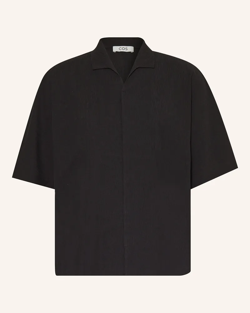 COS Kurzarm-Hemd Comfort Fit Schwarz