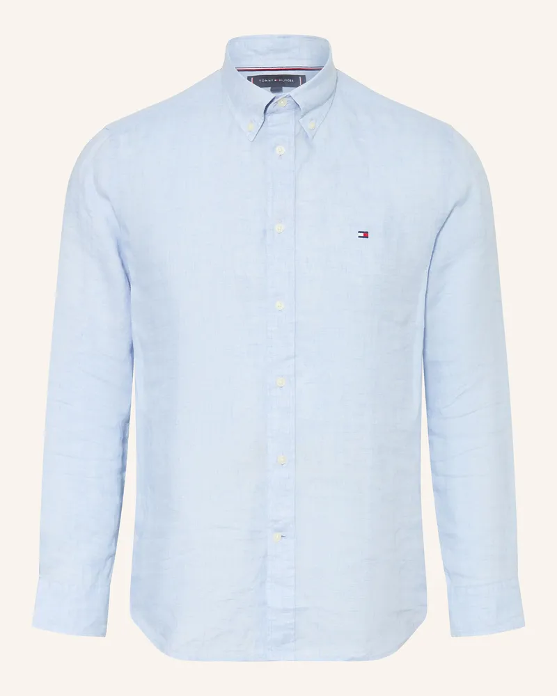 Tommy Hilfiger Leinenhemd Regular Fit Hellblau
