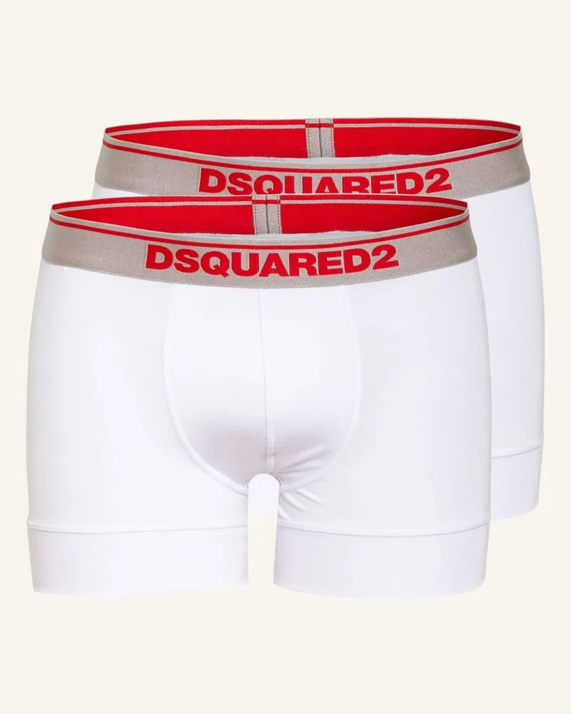 Dsquared2 2er-Pack Boxershorts Weiss