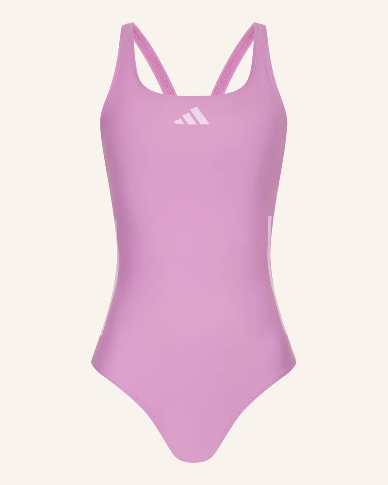 adidas Badeanzug 3-Streifen lila Helllila