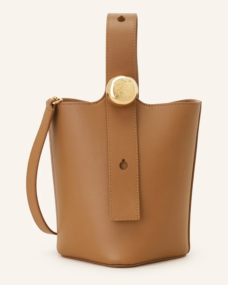 Loewe Handtasche PEBBLE BUCKET MINI Camel