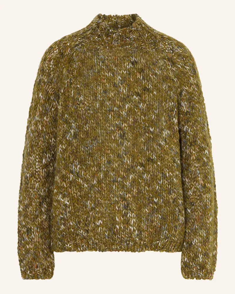 Rich&Royal Pullover Mit Glitzergarn gruen Oliv
