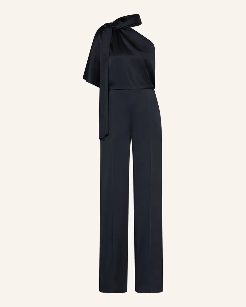 HUGO BOSS One-Shoulder-Jumpsuit DEIANA mit Volants und Schluppe Dunkelblau
