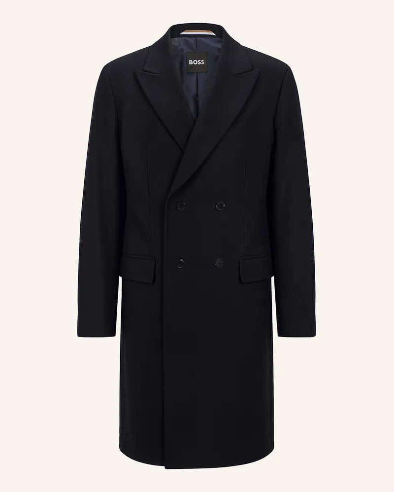 HUGO BOSS Mantel H-Hyde-Db-Peak-234 Slim Fit blau Dunkelblau