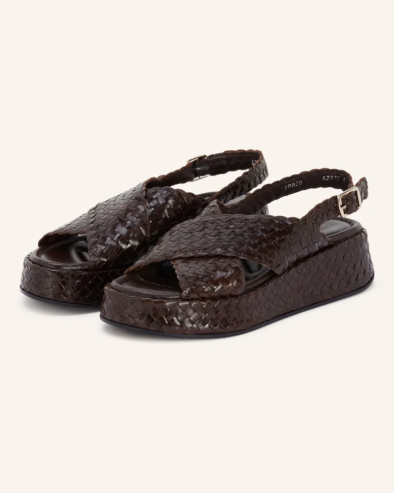 Pons Quintana Plateau-Sandalen Schwarz