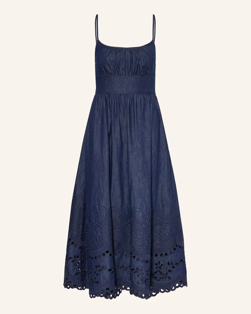 Zimmermann Jeanskleid Mahon Mit Lochspitze blau Dunkelblau