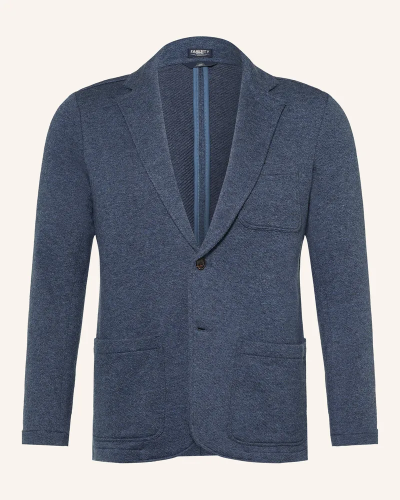 Faherty Stricksakko Extra Slim Fit blau Dunkelblau