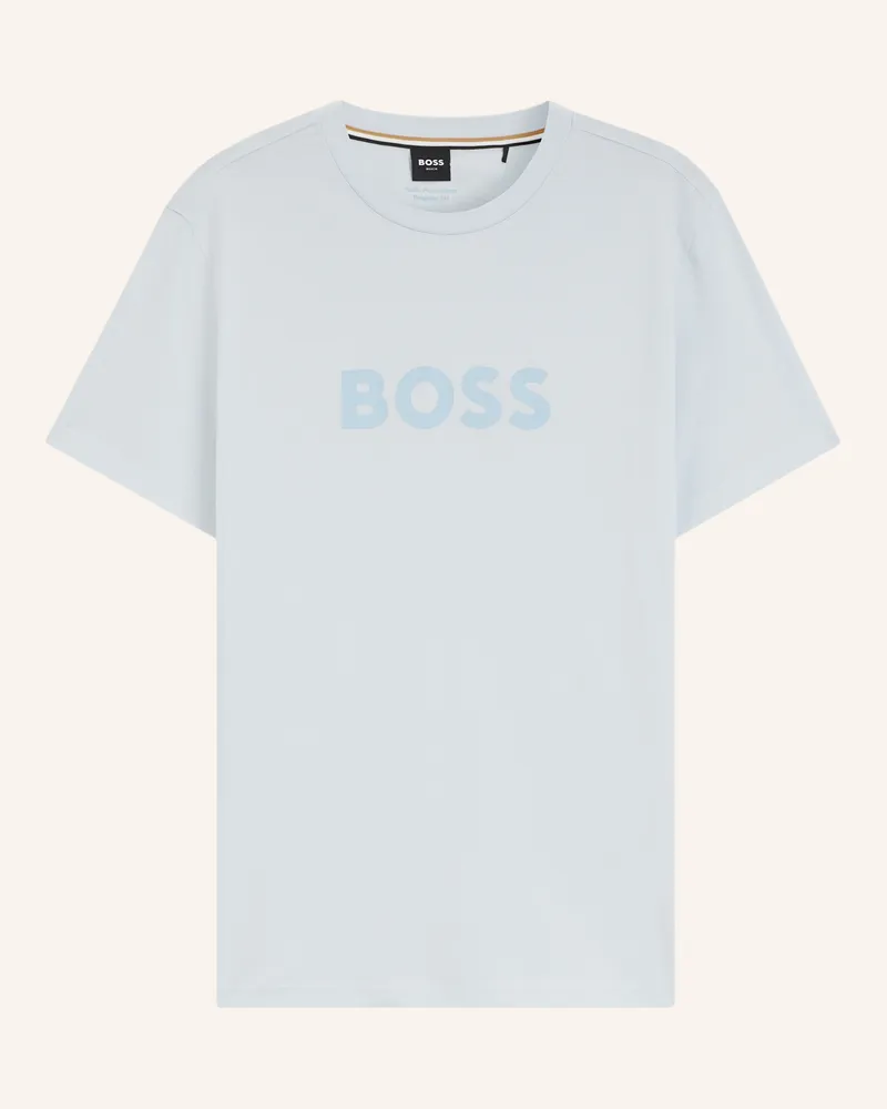 HUGO BOSS Strand-Oberteil T-Shirt Rn Regular Fit blau Blau