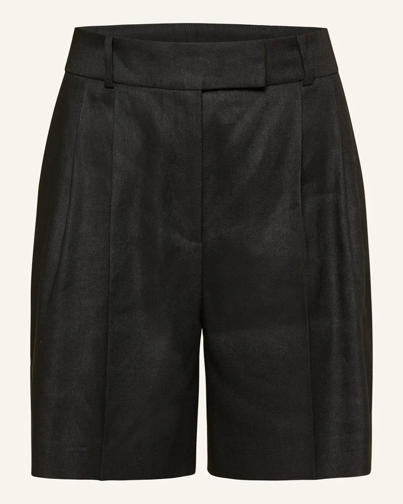 HUGO BOSS Shorts HOLINI mit Leinen Schwarz