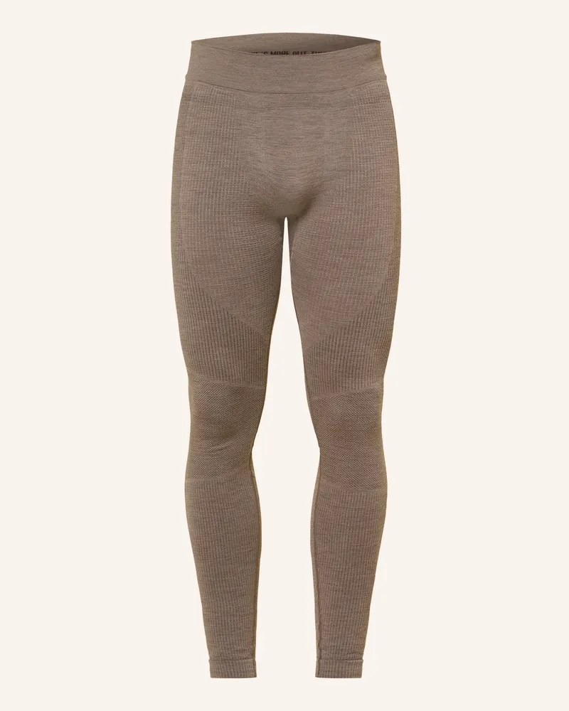Odlo Funktionswäsche-Hose Seamless Performance Wool Mit Merinowolle braun Braun