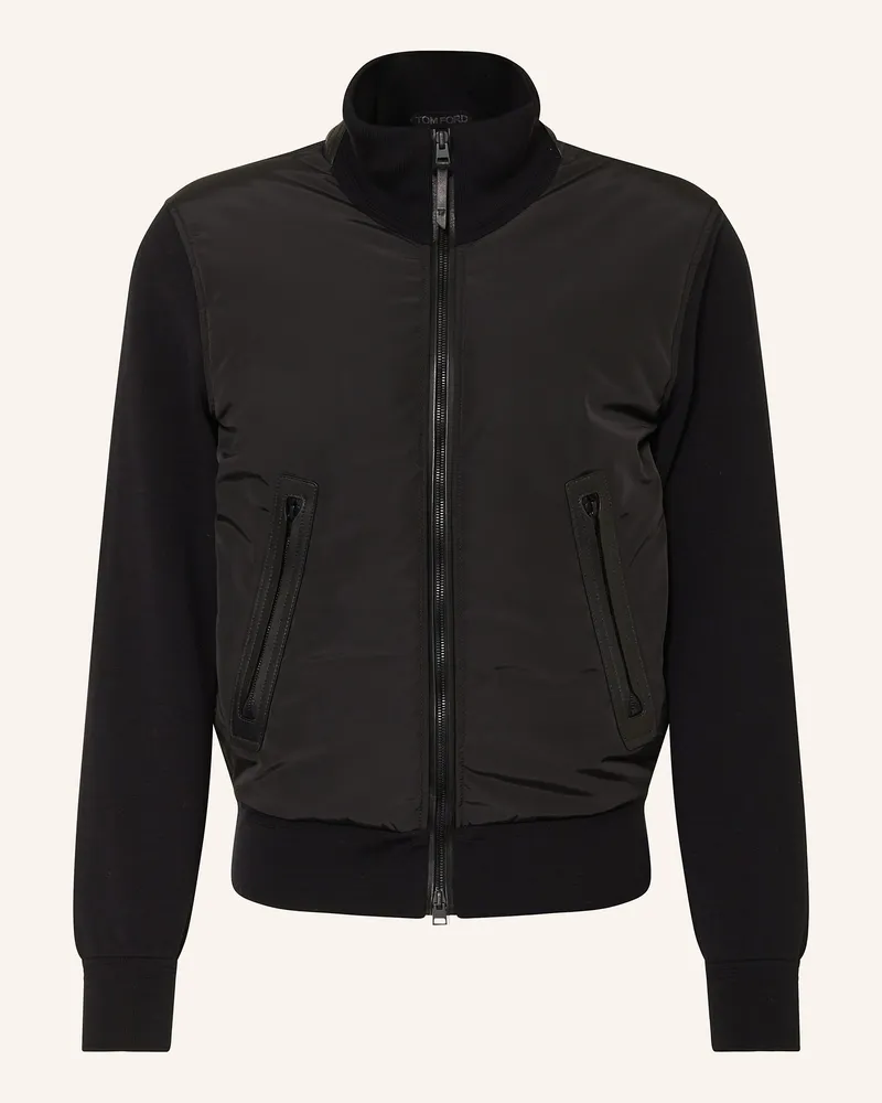 Tom Ford Blouson im Materialmix Schwarz