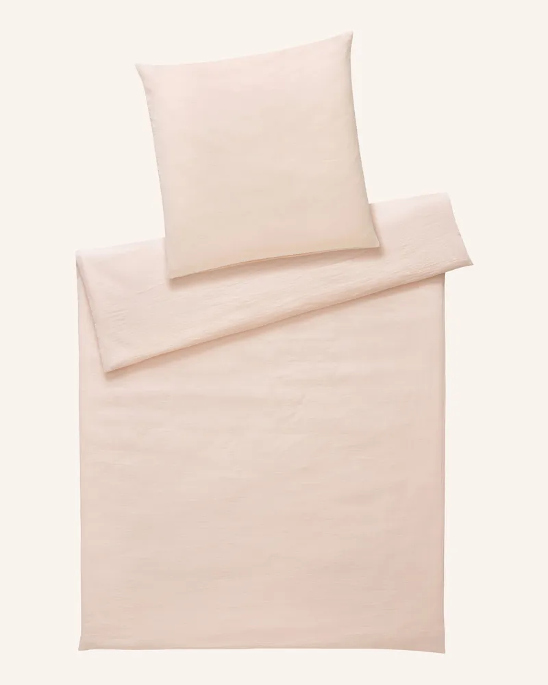 elegante Bettwäsche Smooth rosa Hellorange