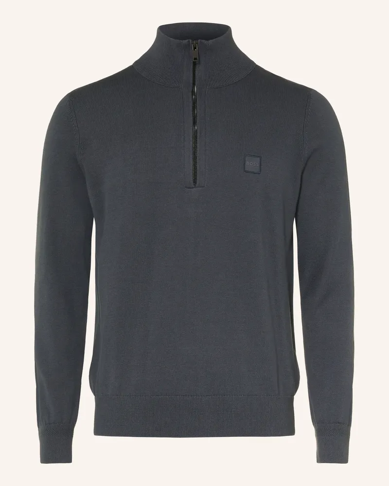 HUGO BOSS Troyer Kanobix blau Dunkelblau