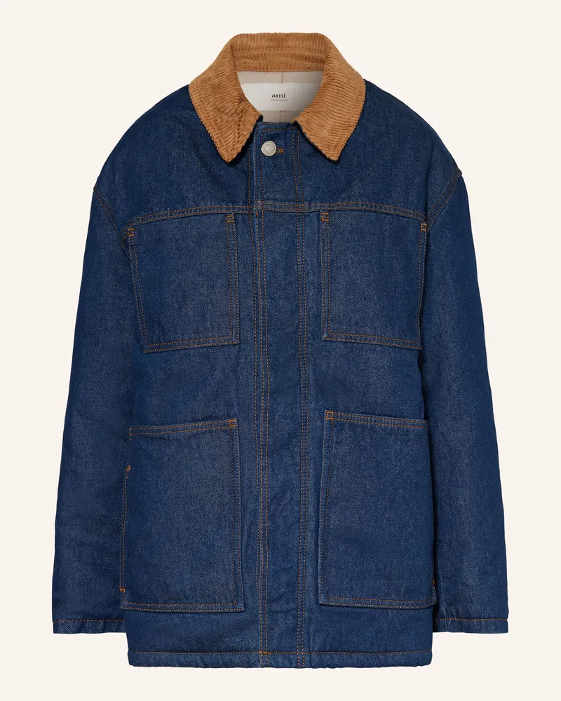 AMI Paris Oversized-Jeansjacke blau Blau