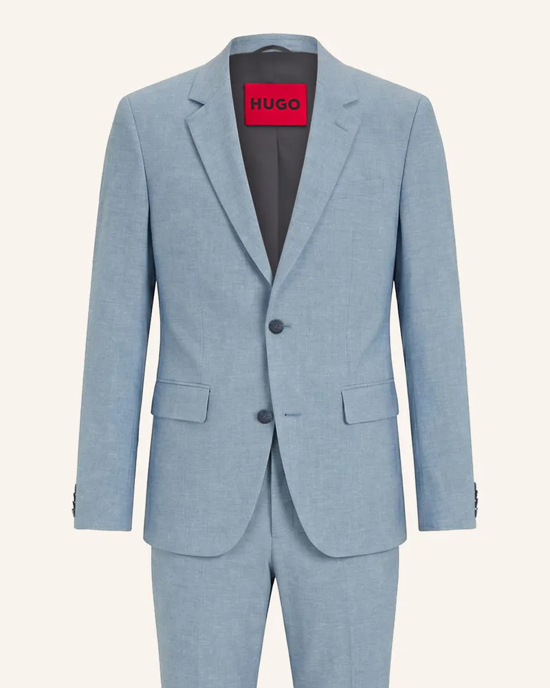 HUGO BOSS Business Anzug Henry-getlin253x Slim Fit blau Blau