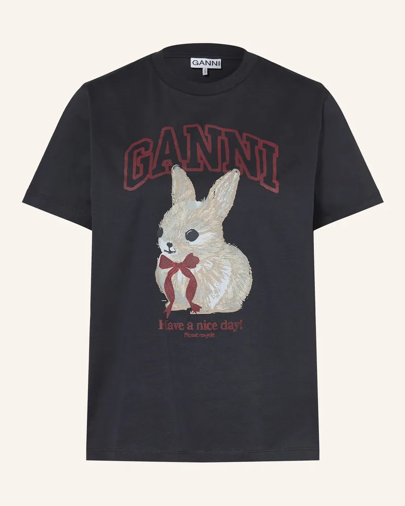 Ganni T-Shirt Schwarz