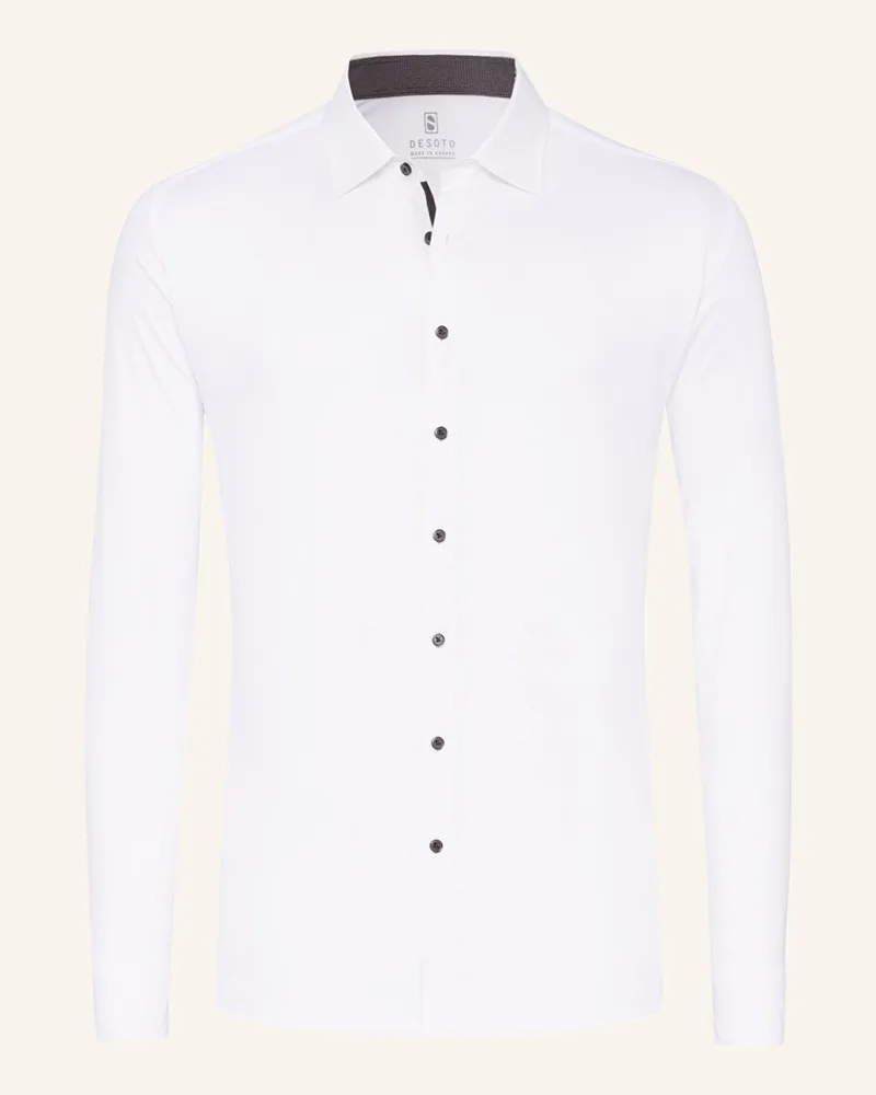 DESOTO Jerseyhemd Slim Fit Weiss