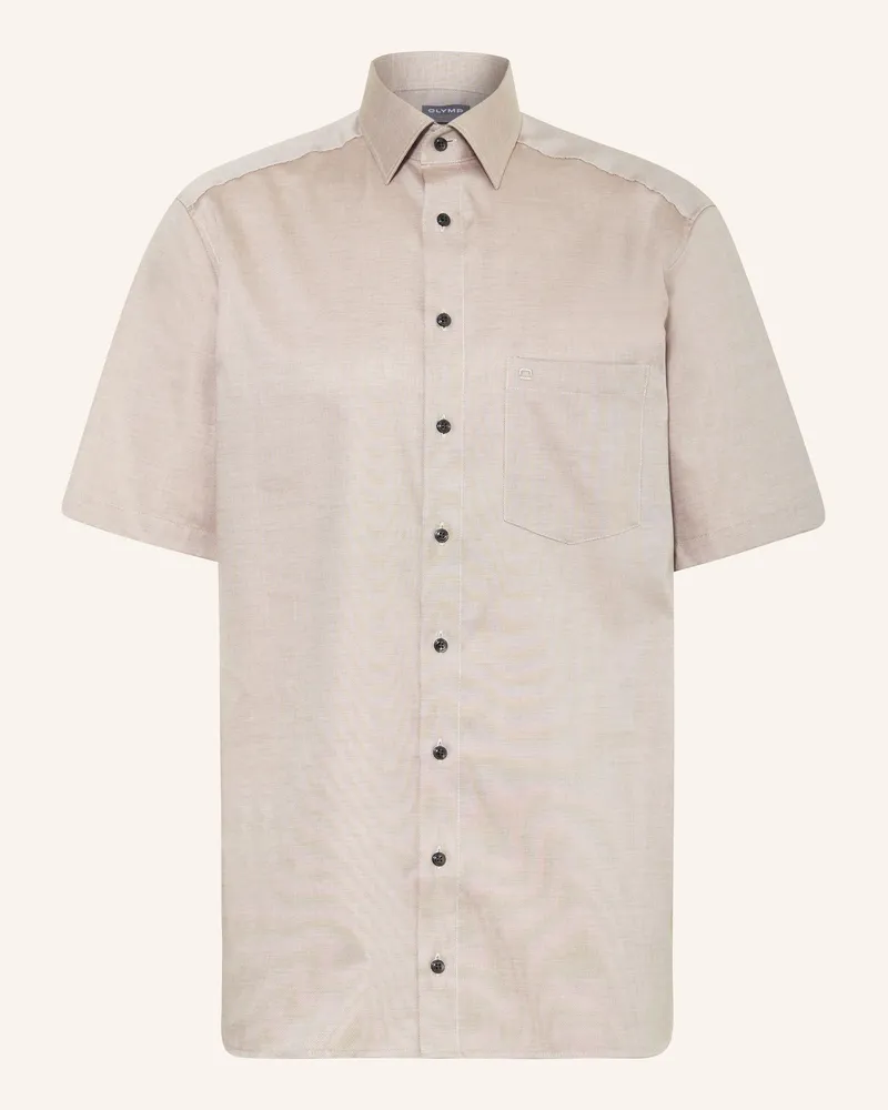 Olymp Kurzarm-Hemd Luxor Comfort Fit beige Hellbraun