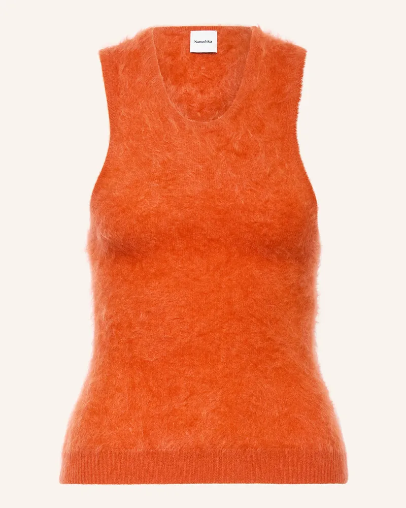 Nanushka Stricktop BIANKA aus Cashmere Orange
