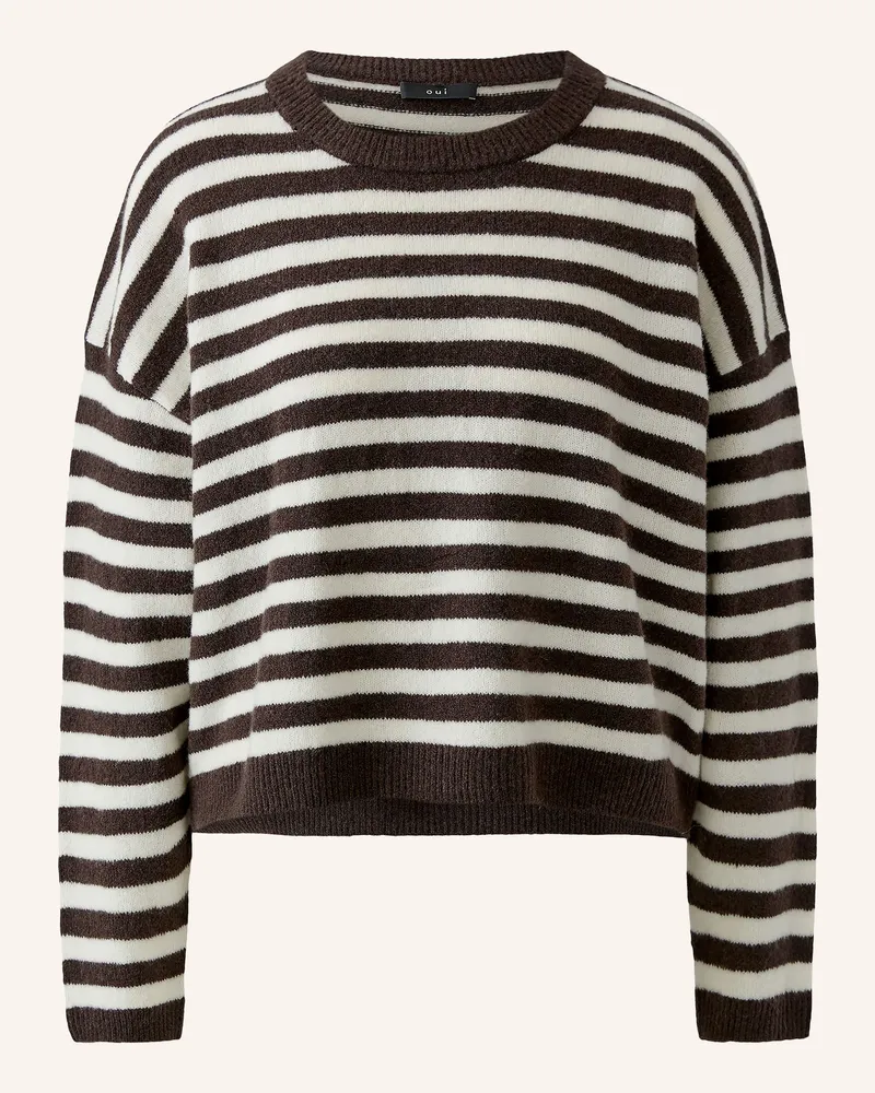 Oui  Pullover braun Dunkelbraun