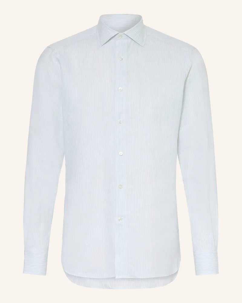 Ermenegildo Zegna Leinenhemd Regular Fit Weiss
