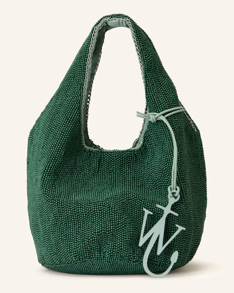 J.W.Anderson Handtasche BEADED SHOPPER MINI mit Schmuckperlen Grün