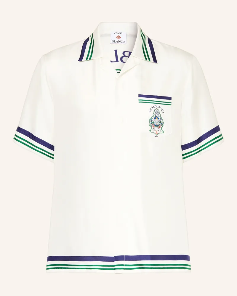 Casablanca Paris Resorthemd Comfort Fit Aus Seide weiss Weiss