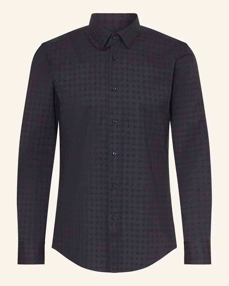 HUGO BOSS Hemd Hank Slim Fit blau Dunkelblau