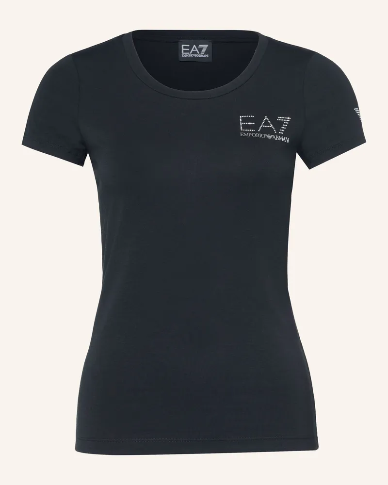 EA7 T-Shirt Train Evolution Mit Schmucksteinen schwarz Schwarz