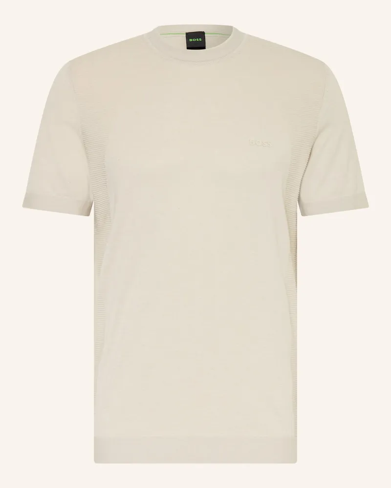 HUGO BOSS Strickshirt Momentum-Lite beige Beige