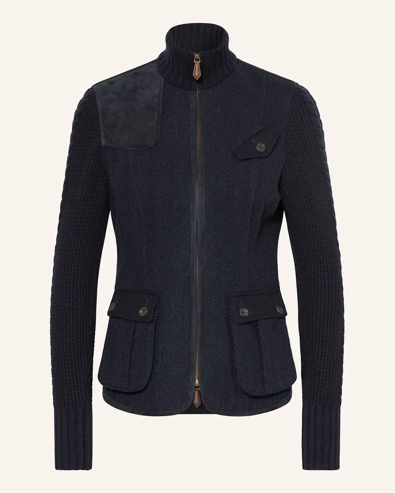 Habsburg Trachtenjacke Cleo Im Materialmix blau Dunkelblau