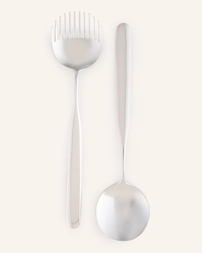 Alessi 2-Tlg. Salatbesteck Collo Alto silber Silber