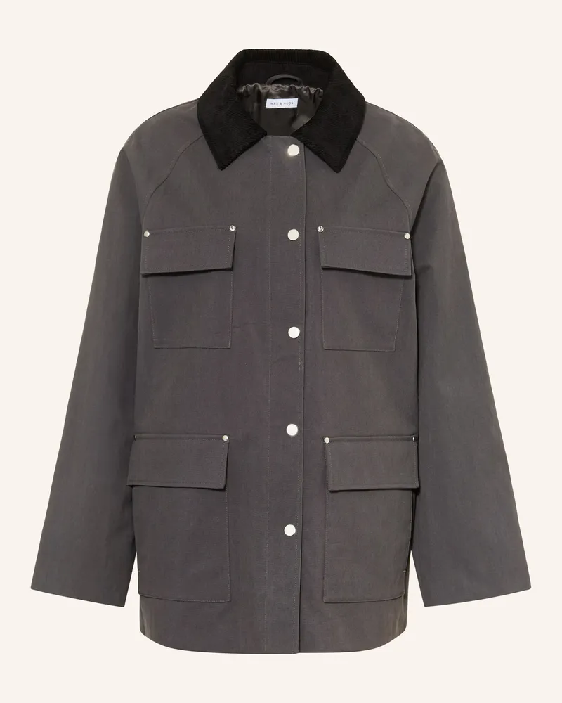 Mrs & HUGS Fieldjacket grau Dunkelgrau