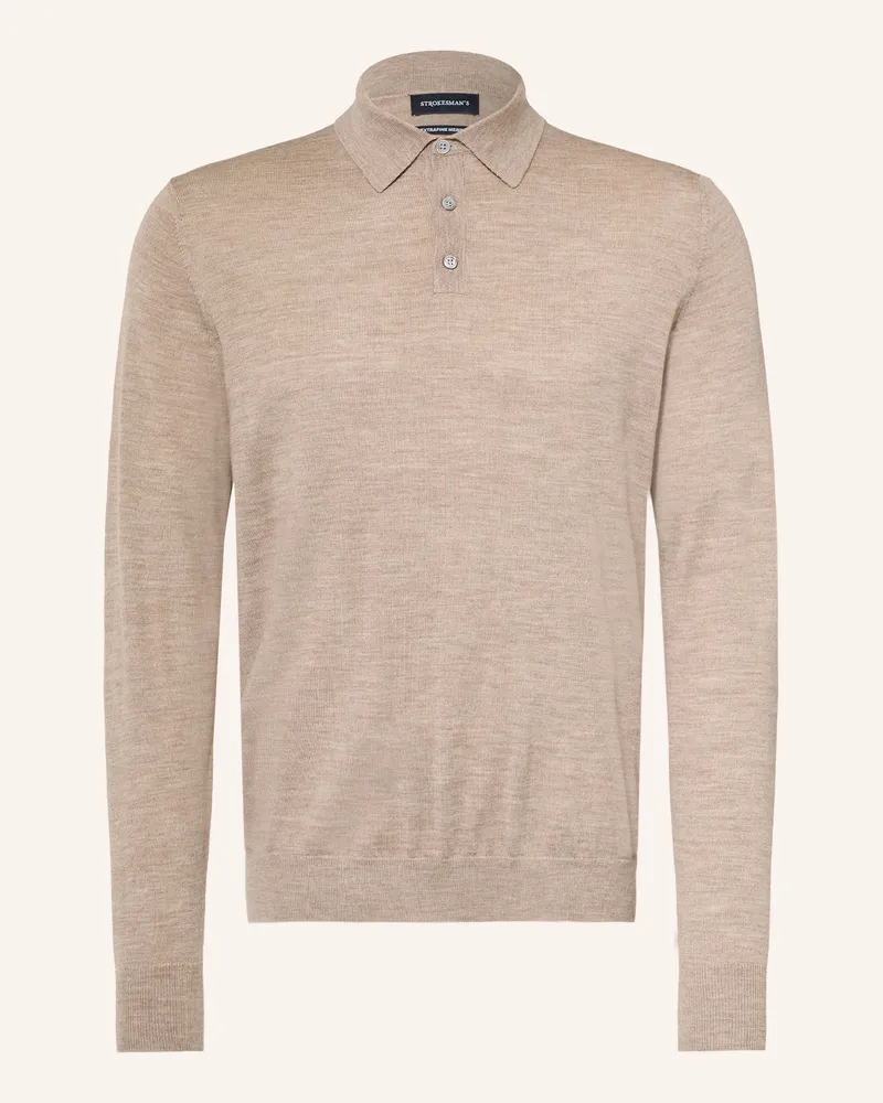 Strokesman's Strokesman Strick-Poloshirt Aus Merinowolle beige Beige