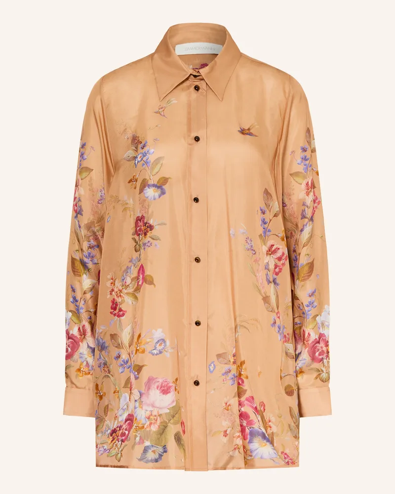 Zimmermann Hemdbluse Patience Aus Seide braun Cognac