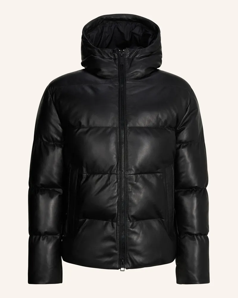 Strellson Lederjacke schwarz Schwarz