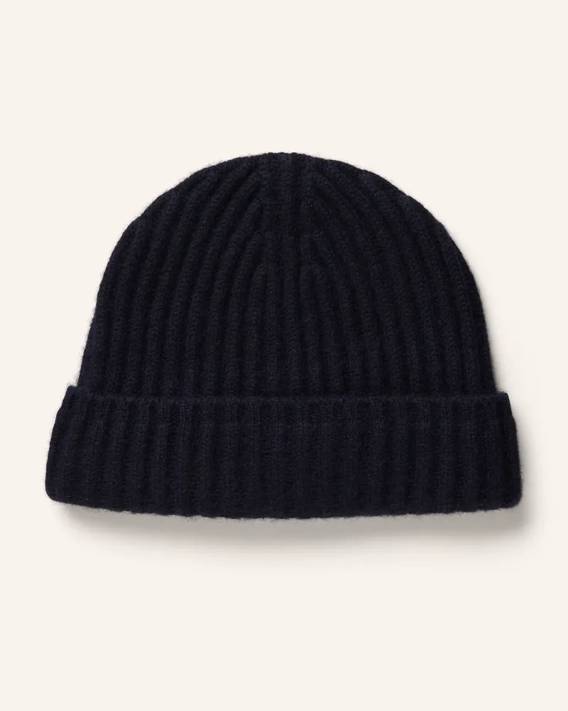 S. Marlon Cashmere-Mütze Dunkelblau