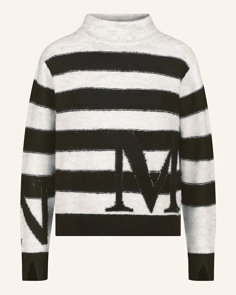 monari Pullover mit Schmucksteinen Schwarz