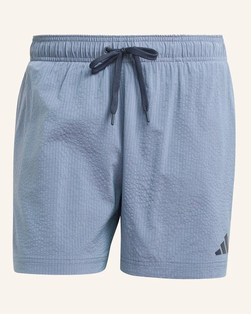adidas Irisierende Seersucker Badeshorts, 13 Cm blau Blau