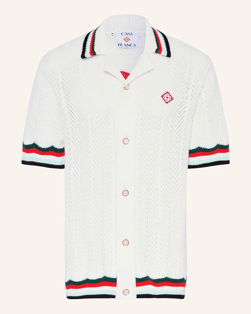 Casablanca Paris Strickhemd weiss Weiss